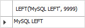 MySQL LEFT 函数示例