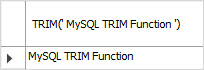 MySQL TRIM BOTH example