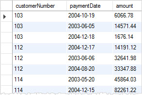 mysql row_number payments table